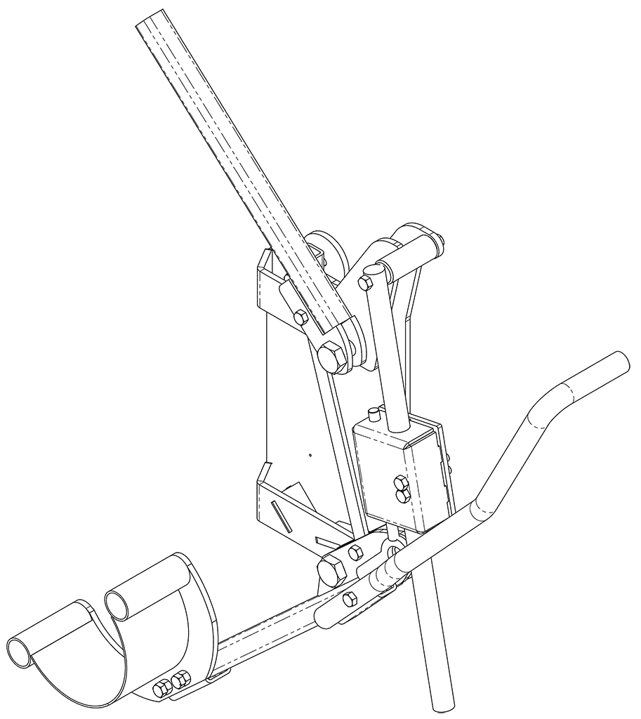 Drawing of cattle head scoop by Arrowquip