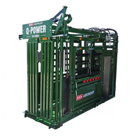 Q-Power 104 Series hydraulic cattle crush from the side