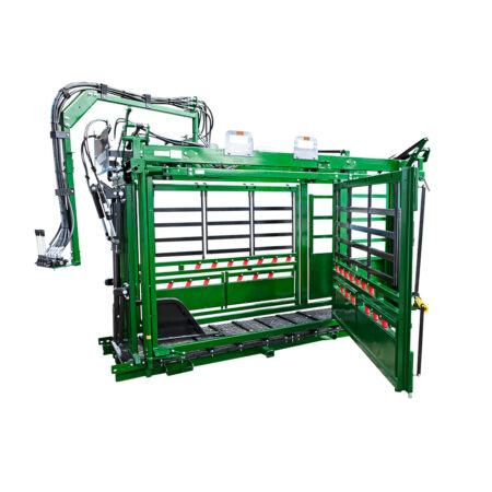 Powerlock 108 cattle chute with side emergency exit door open