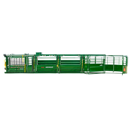 Side view of the Arrowlock 88 portable chute alley and tub in stationary position