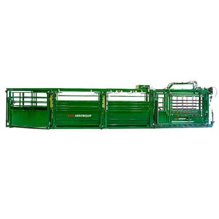 Side view of the Powerlock 108 portable chute alley and tub in stationary position