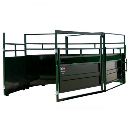 Double race Cattle Tub side view 90 degree exit