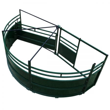 Double race Cattle Tub with 180 degree exit overhead image